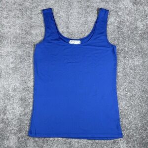 Jillian Nicole Top Womens Small Blue Tank Stretch Sleeveless Shell Layer Coastal